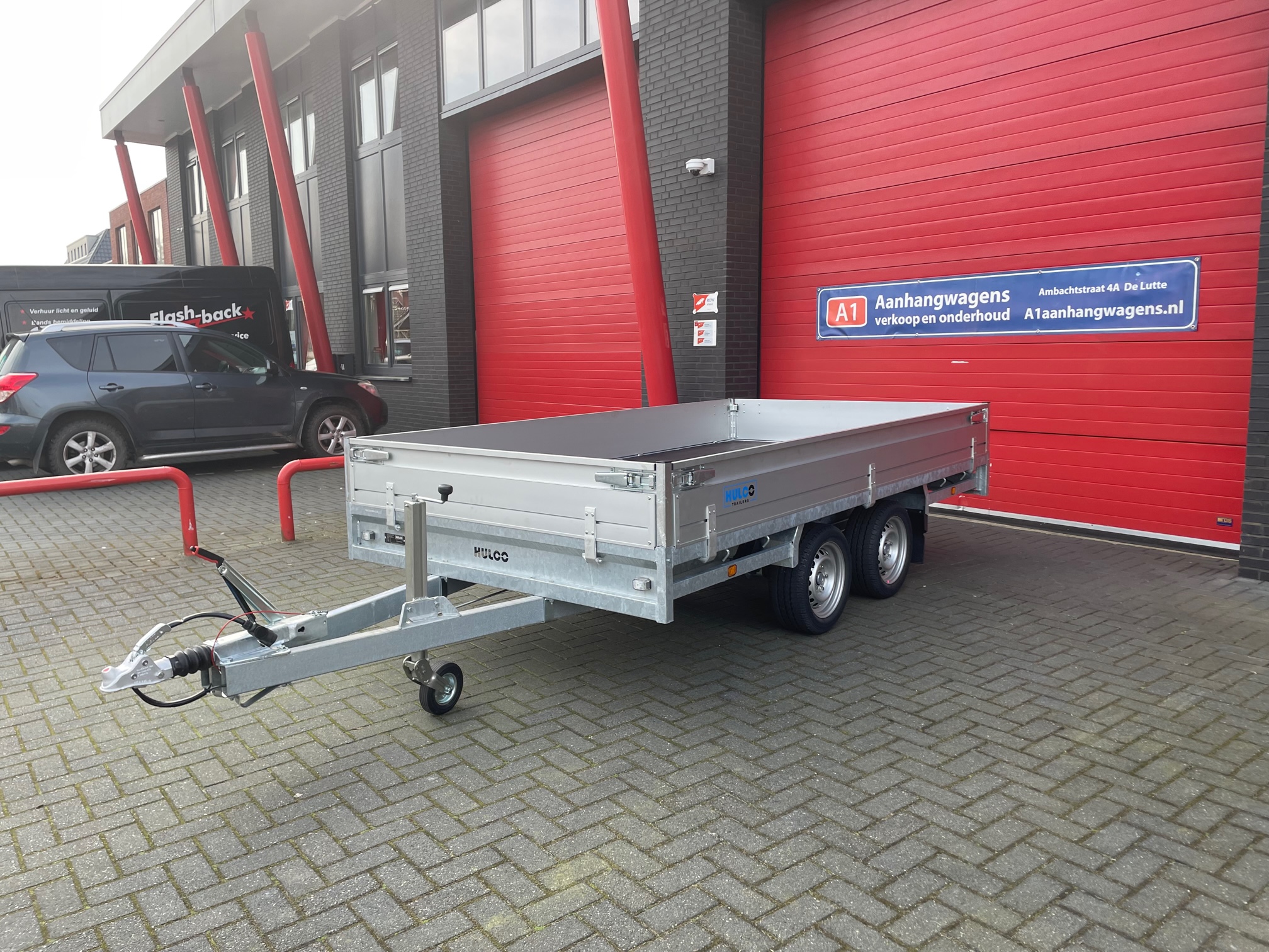 Hulco Medax dubbel-as plateauwagen