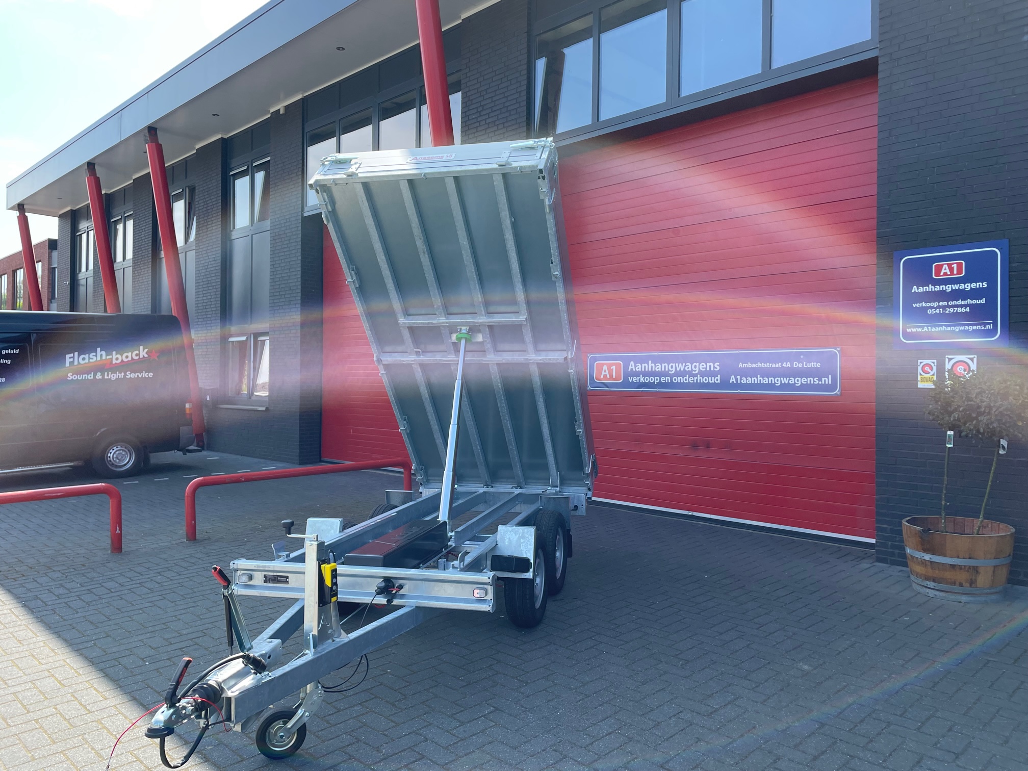 Super aanbieding Anssems KSX dubbel-as elektrische achterwaartse kipper