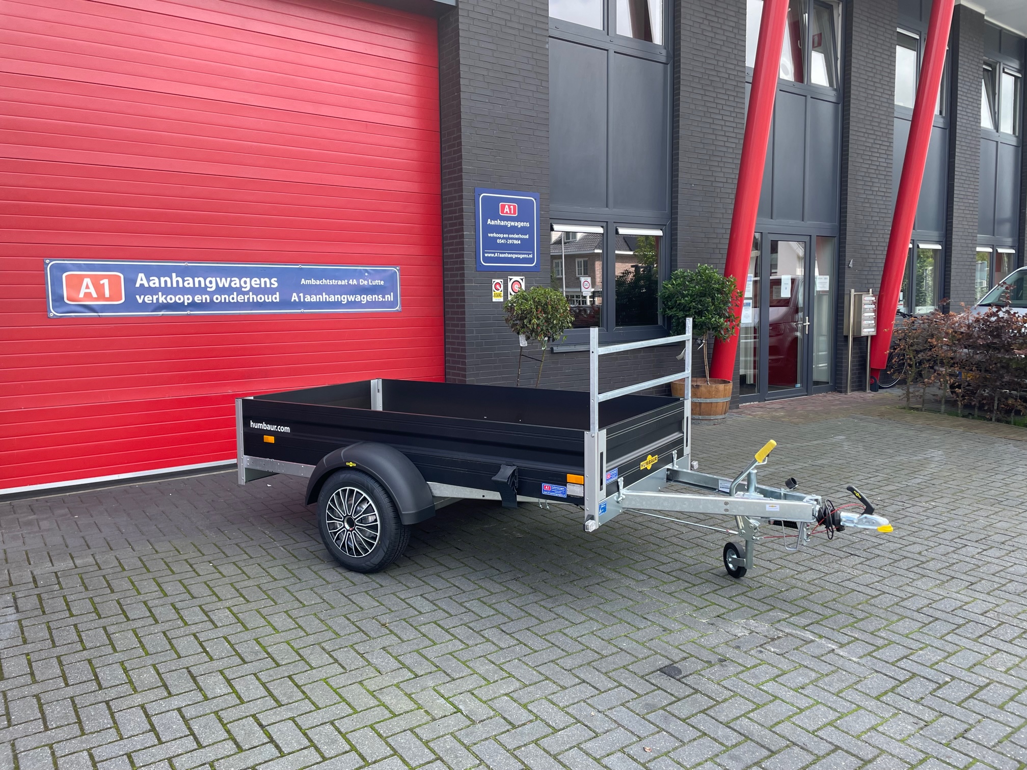 Humbaur HA Black edition enkel-as bakwagen 1300kg geremd