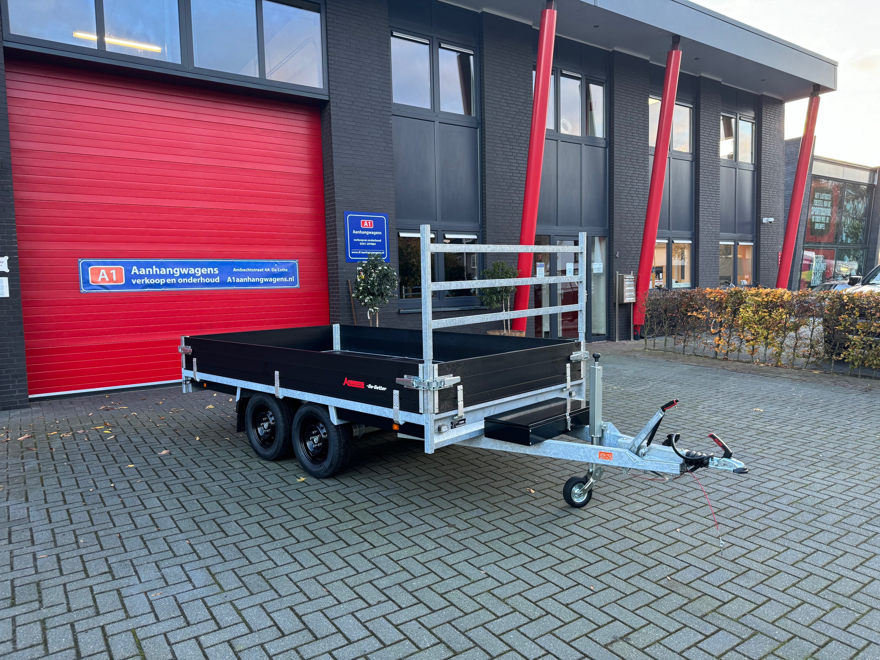 Anssems PSX Go-Getter dubbel-as plateauwagen 2500kg (325x178cm)
