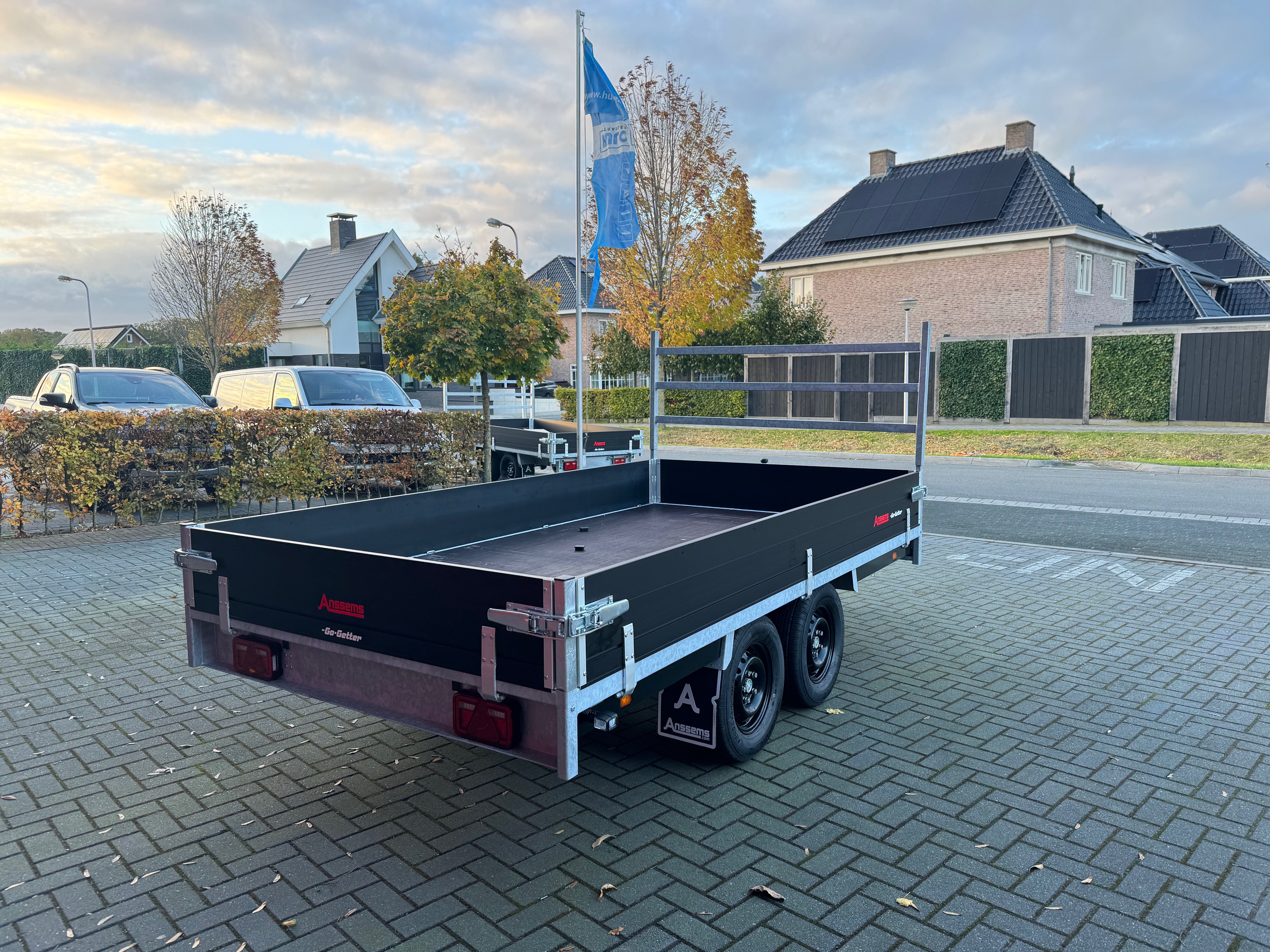 Anssems PSX Go-Getter dubbel-as plateauwagen 2500kg (325x178cm)