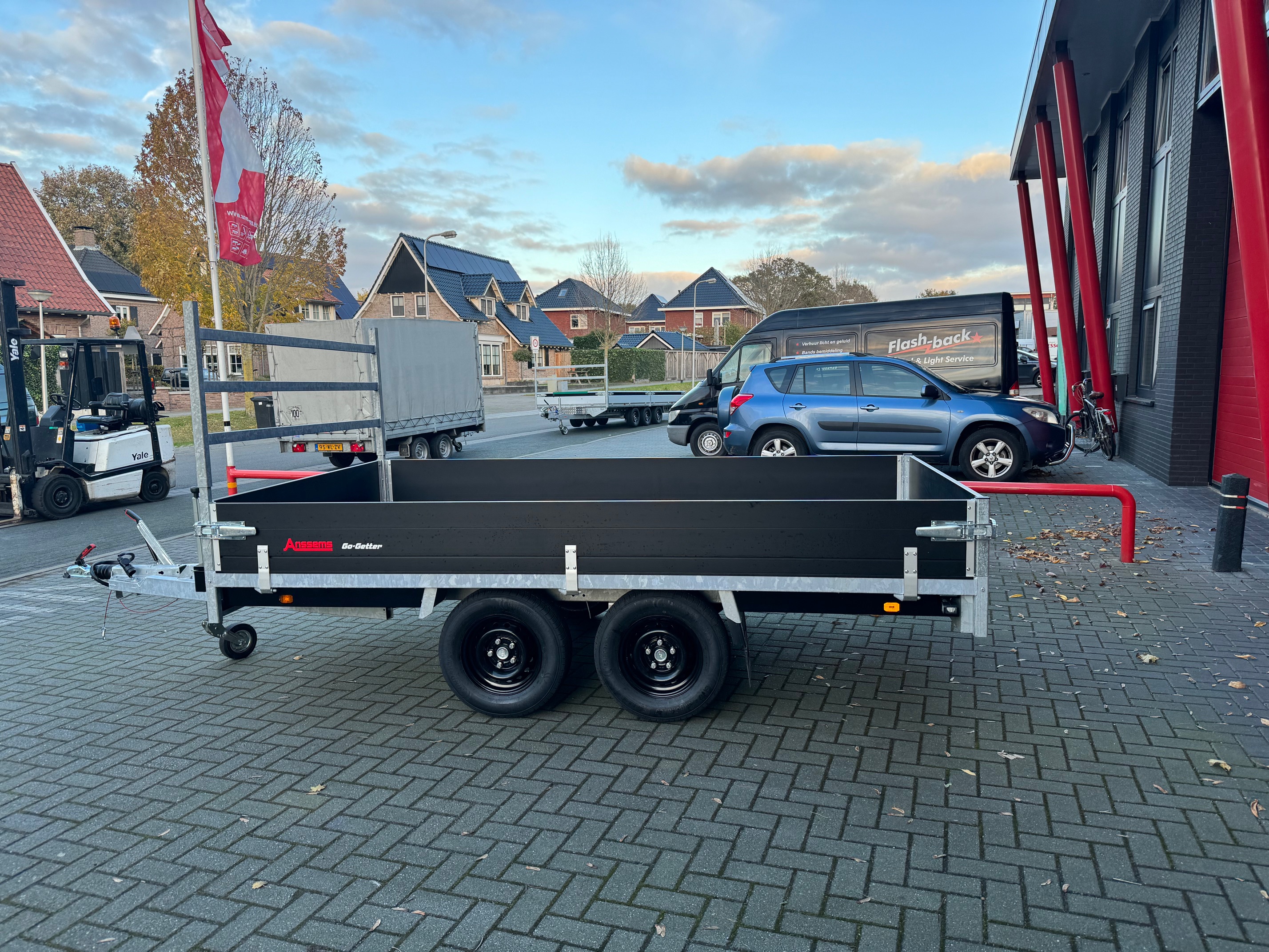 Anssems PSX Go-Getter dubbel-as plateauwagen 2500kg (325x178cm)