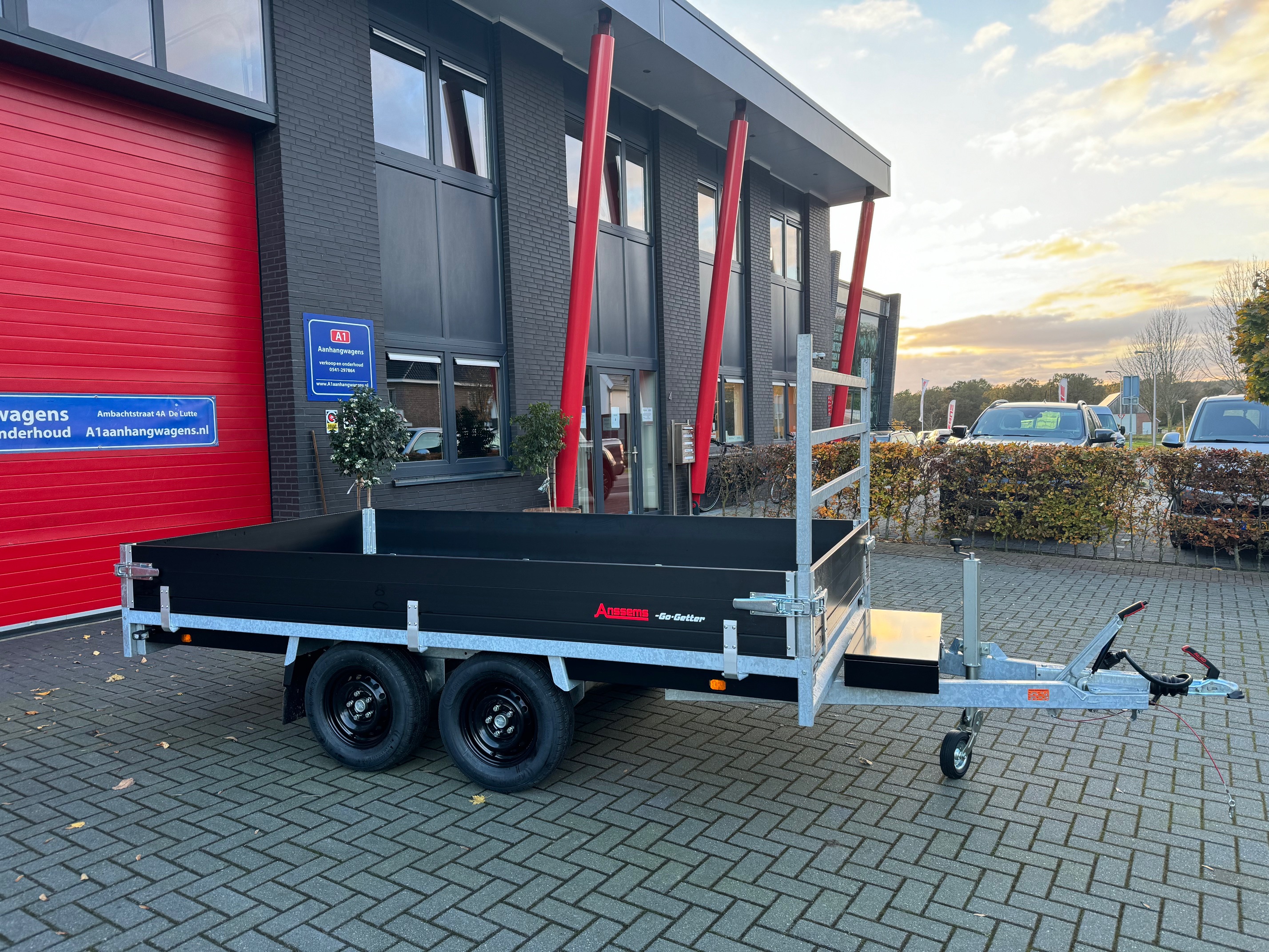 Anssems PSX Go-Getter dubbel-as plateauwagen 2500kg (325x178cm)