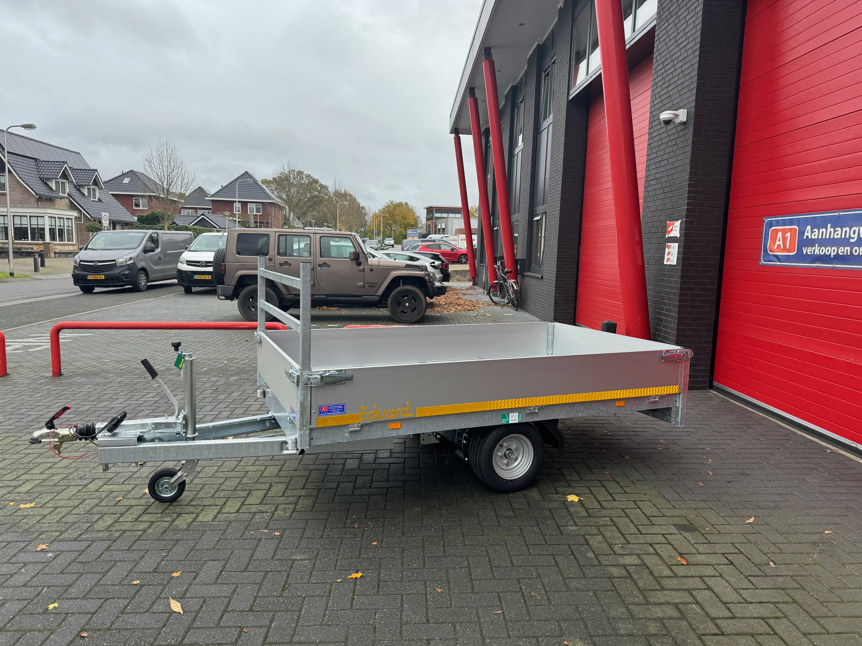 Eduard enkel-as plateauwagen 1500kg