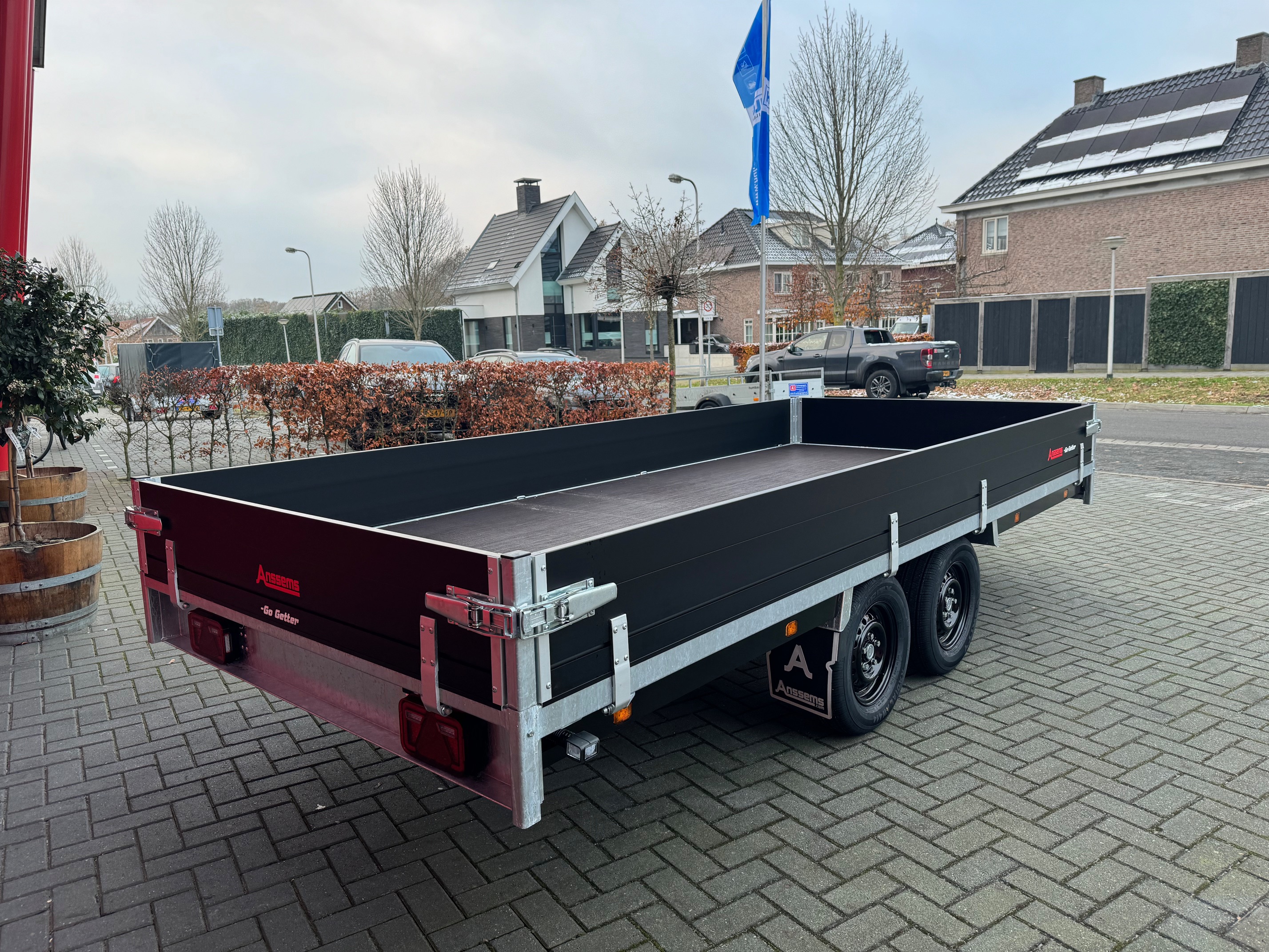 Anssems PSX Go-Getter dubbel-as plateauwagen 2500kg (405x178cm)