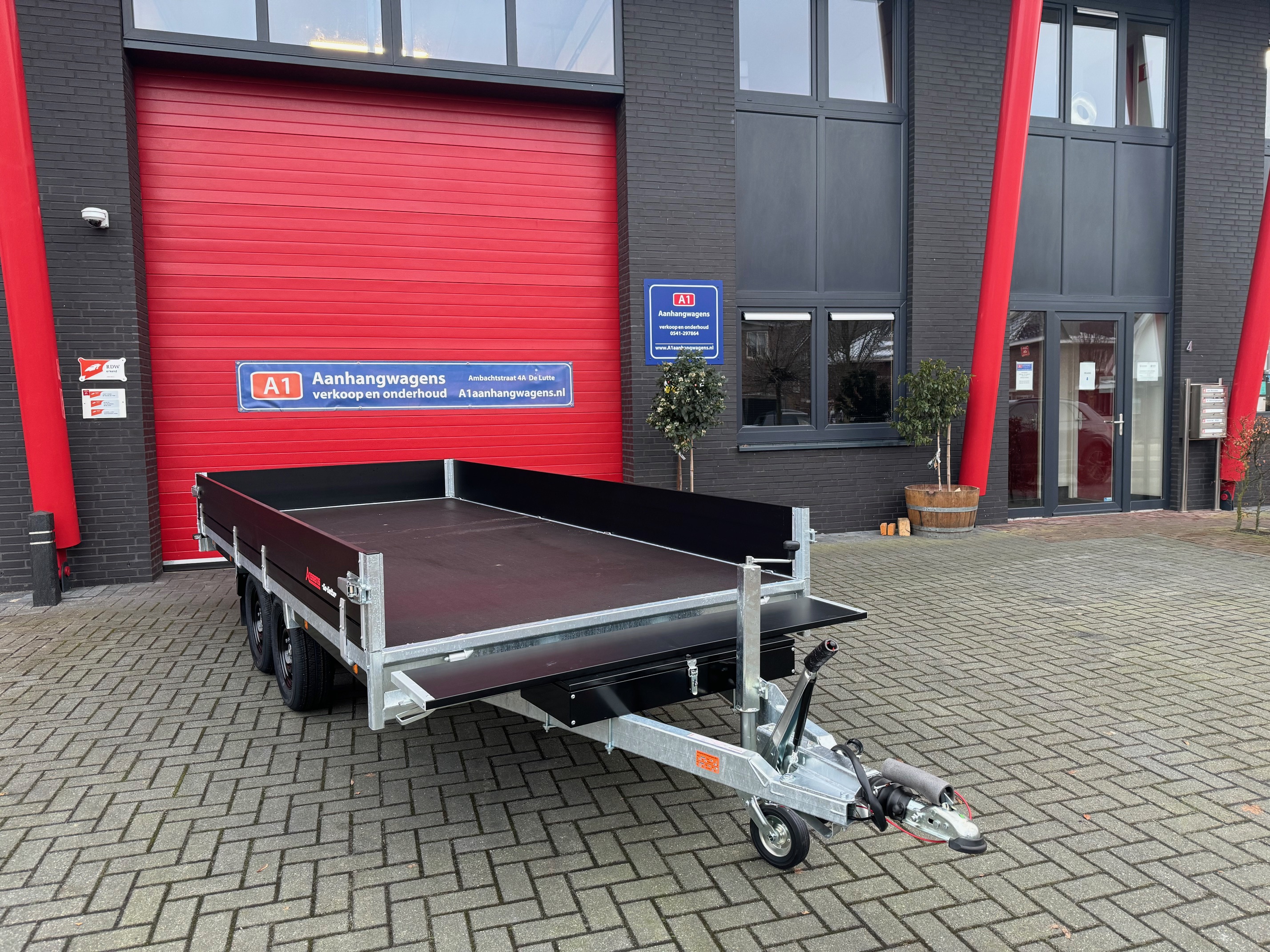 Anssems PSX Go-Getter dubbel-as plateauwagen 2500kg (405x178cm)