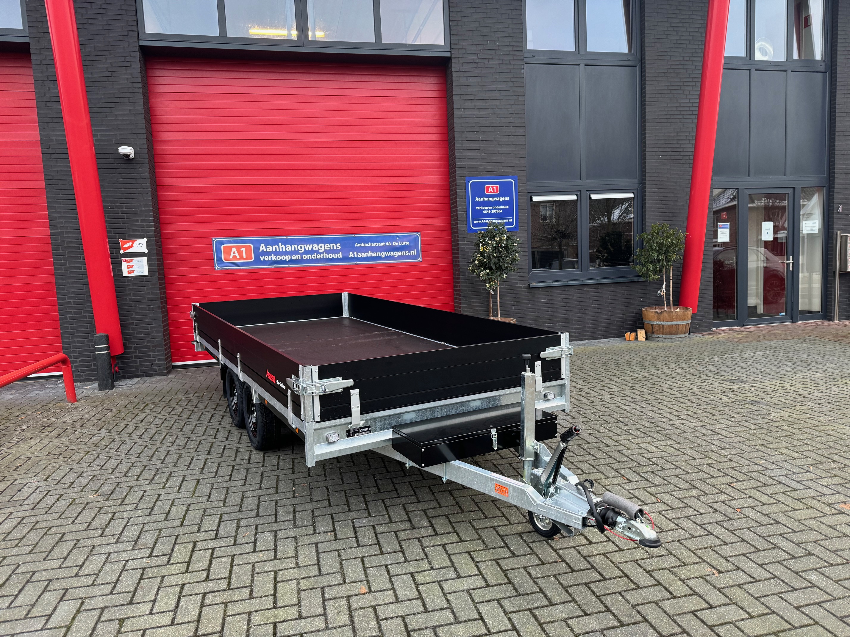 Anssems PSX Go-Getter dubbel-as plateauwagen 2500kg (405x178cm)