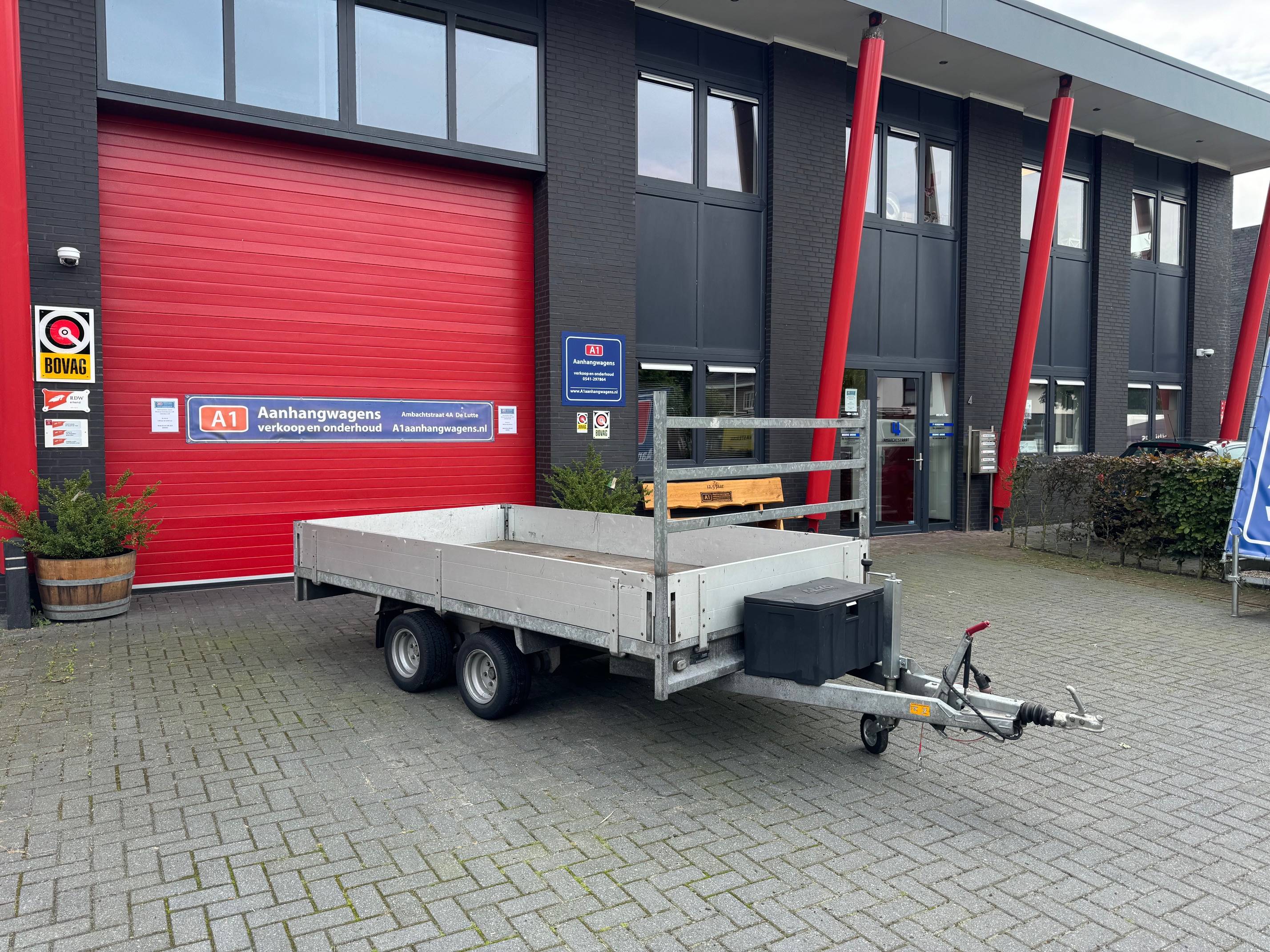 Anssems PSX dubbel-as plateauwagen 2500kg
