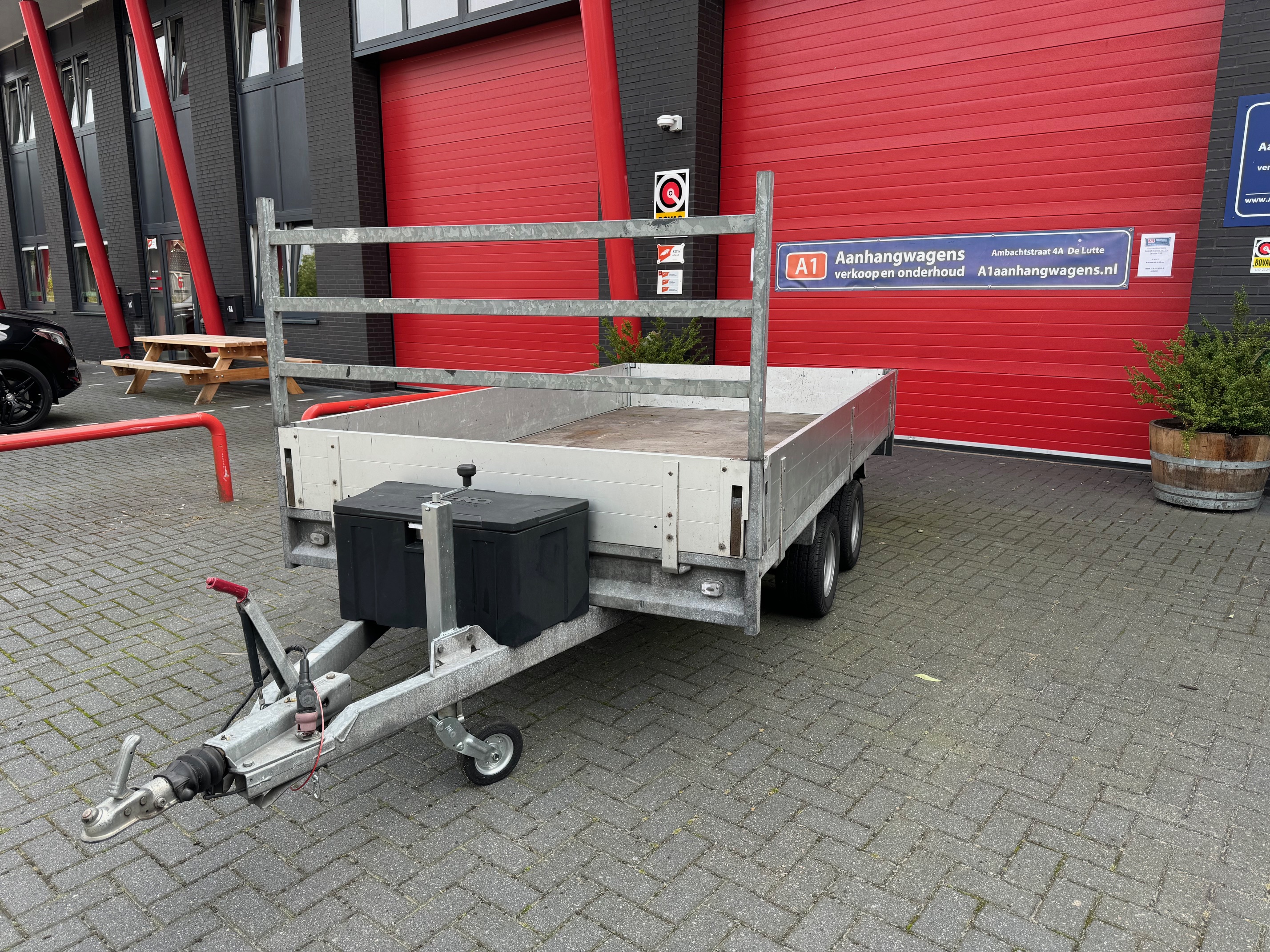 Anssems PSX dubbel-as plateauwagen 2500kg