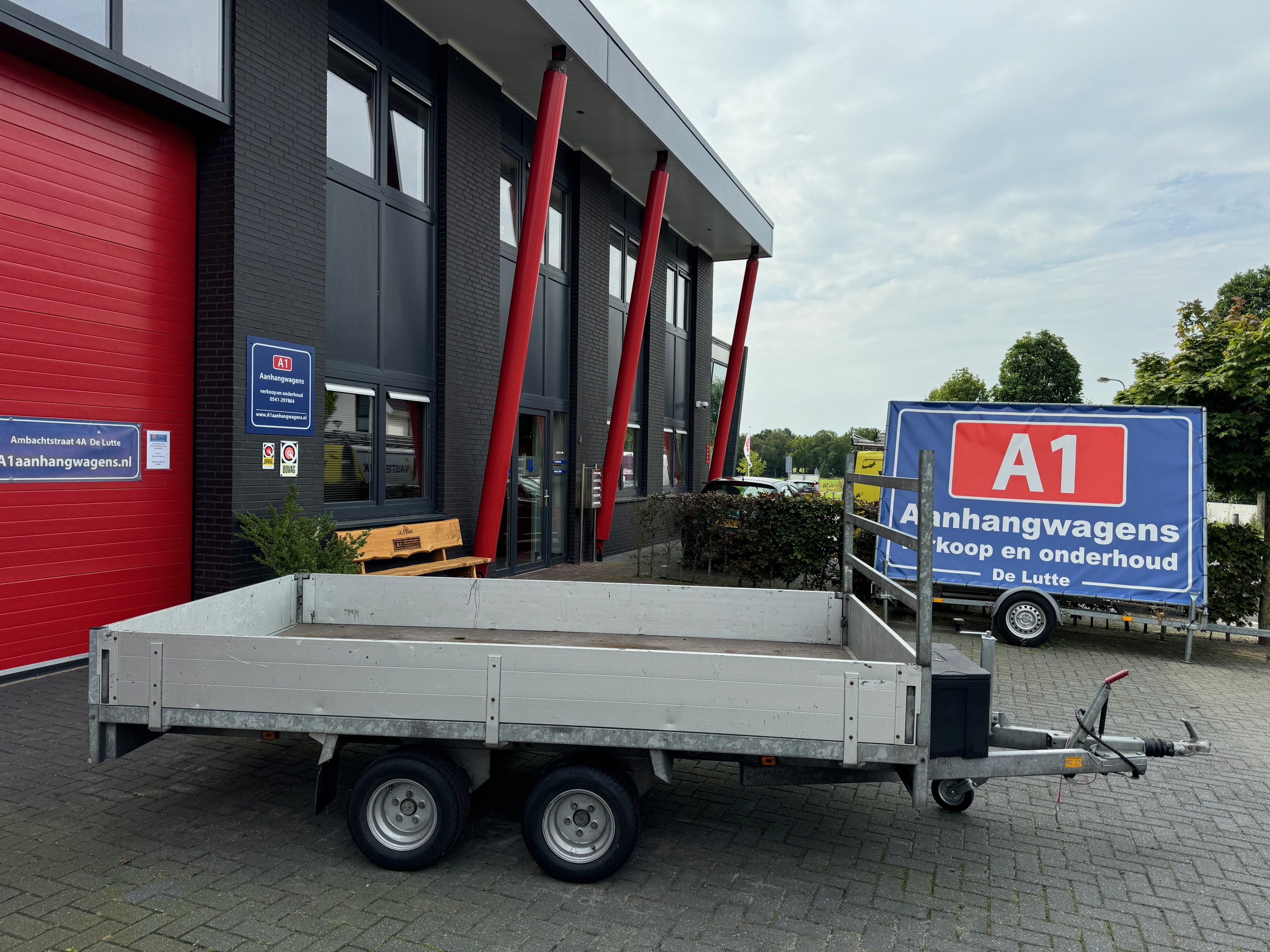 Anssems PSX dubbel-as plateauwagen 2500kg