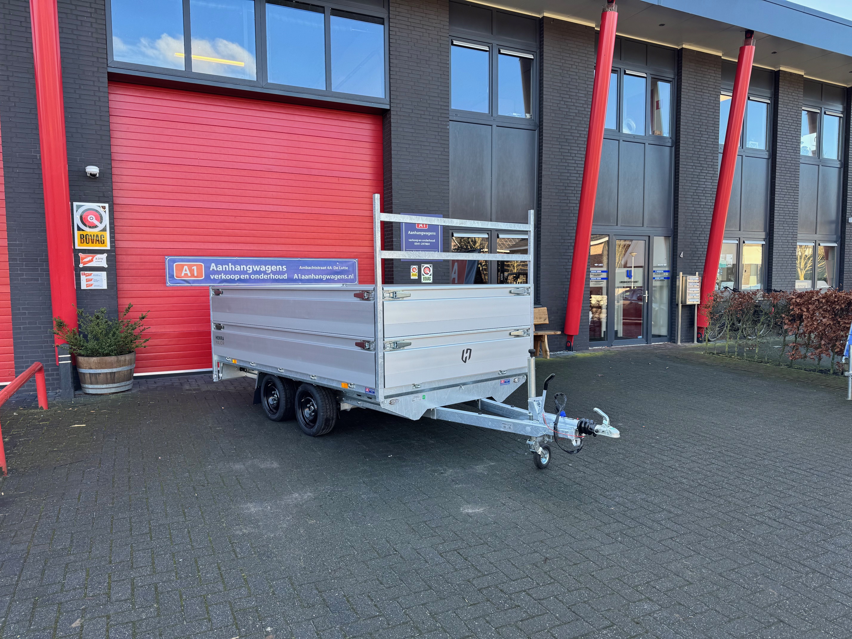 Henra Major dubbel-as plateauwagen