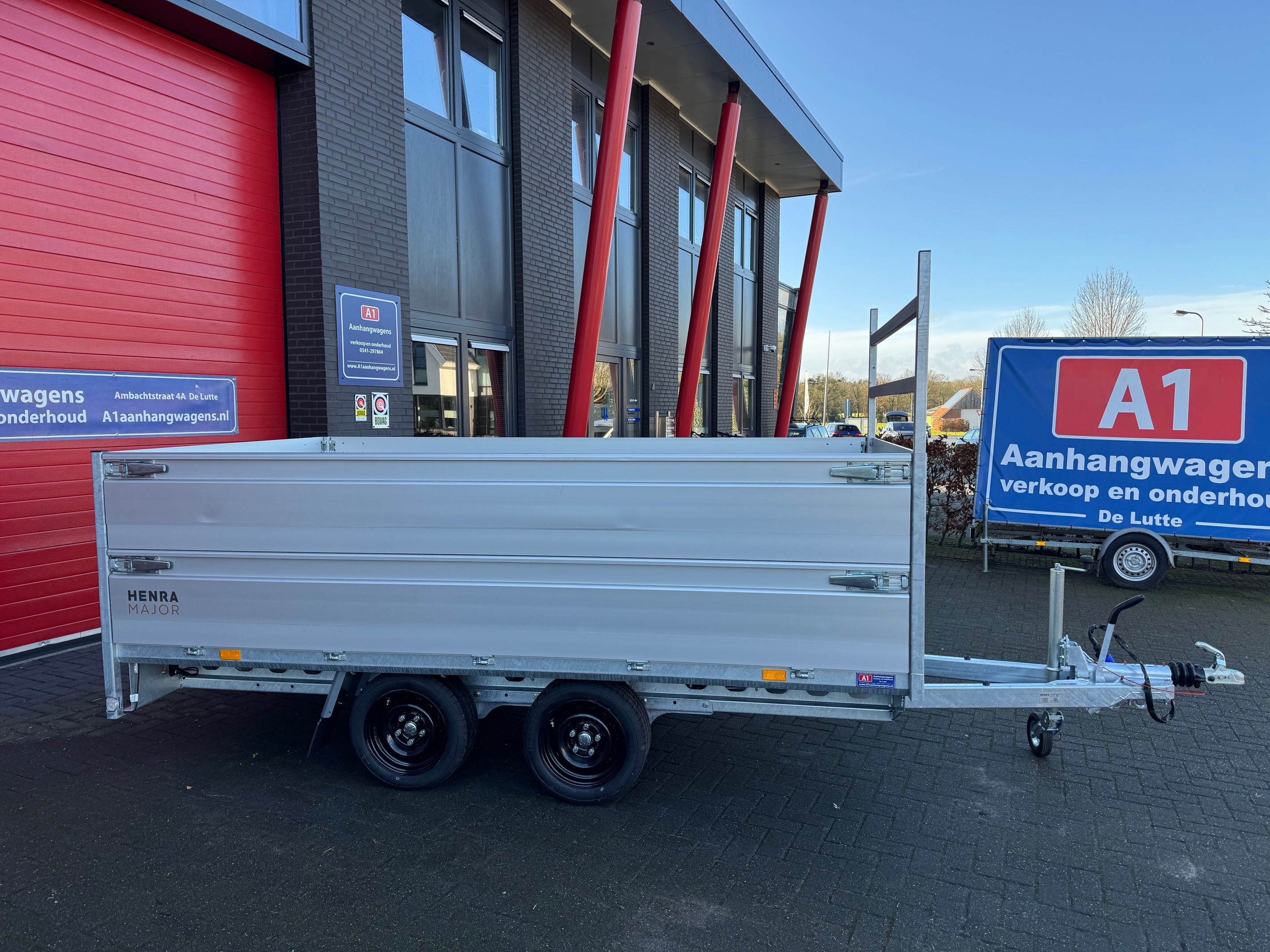 Henra Major dubbel-as plateauwagen