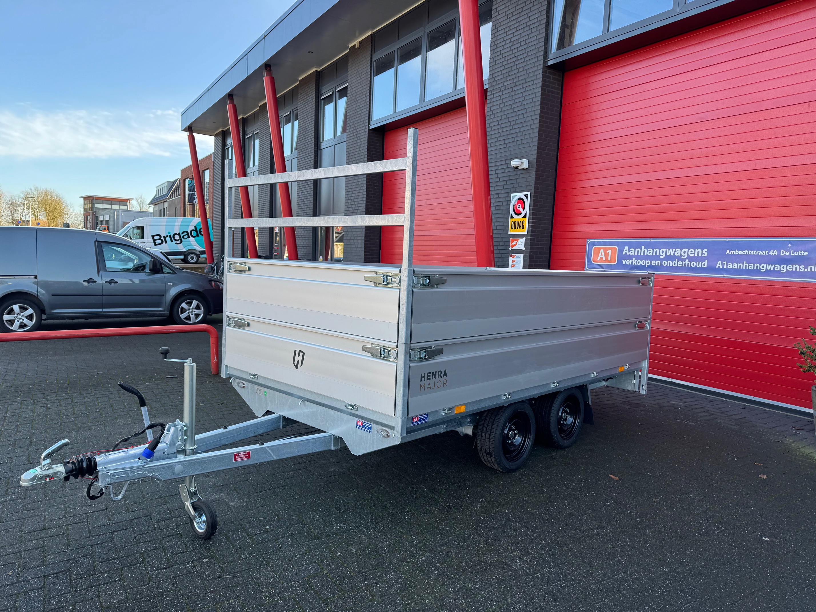 Henra Major dubbel-as plateauwagen