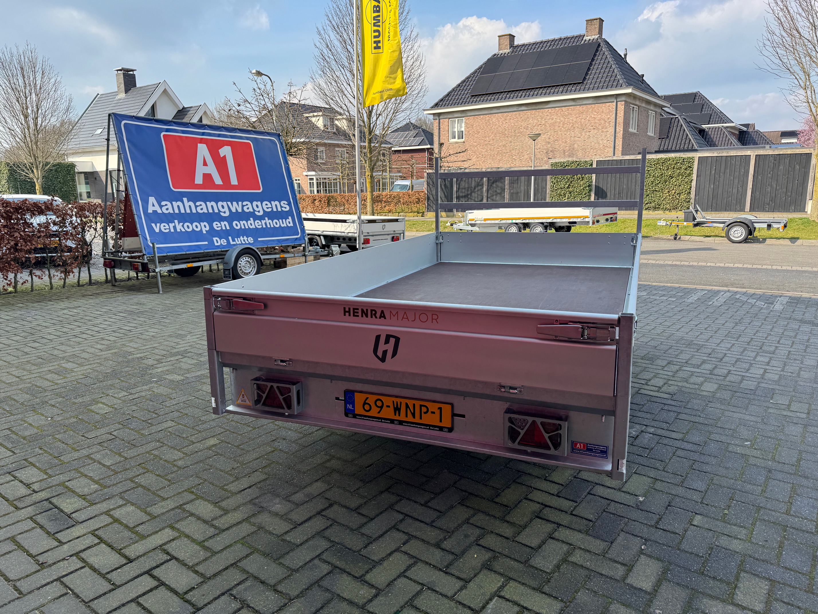 Henra Major dubbel-as plateauwagen 2700kg (330x180cm)